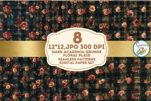 Academia Grunge Floral: Pattern Design for Modern Branding