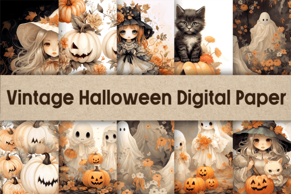 Crafting a Hauntingly Beautiful Brand with Vintage Halloween Digital Paper