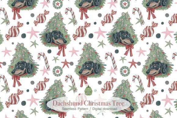 Dachshund Christmas Tree: A Festive Pattern for Holiday Projects