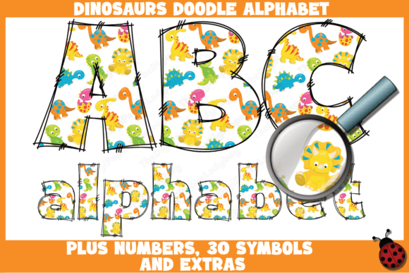 Dinosaurs Doodle Alphabet: A Playful Typeface for Creative Projects