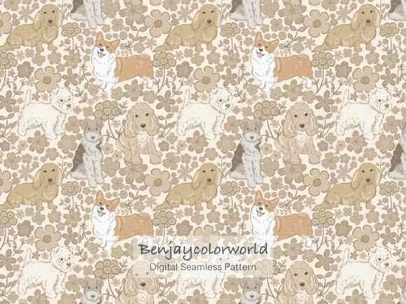 Dog Floral: A Seamless Pattern for Heartfelt Design