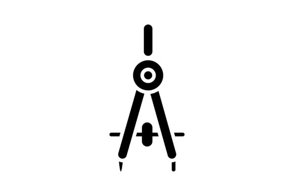Essential Drawing Compass Icon Template Design