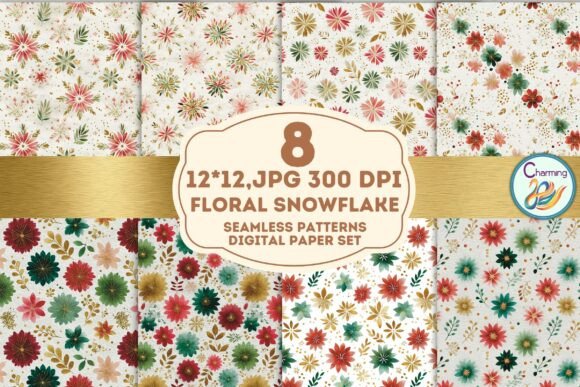 Floral Snowflake Seamless Paper: A Designer's Pattern Toolkit