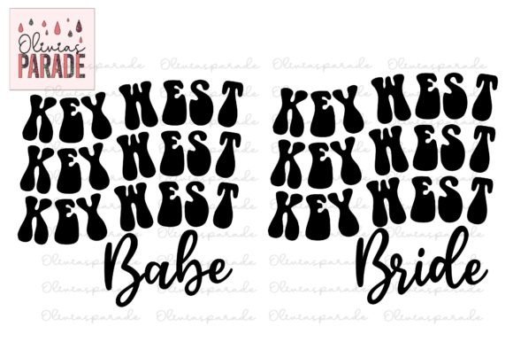 Key West Bride Babe Groovy SVG: Your Florida Bachelorette Design Essential