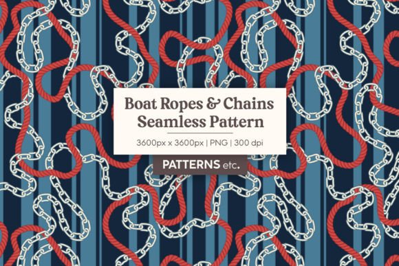 Nautical Chains, Ropes & Stripes Pattern: Coastal Sophistication