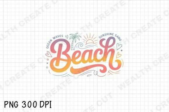 Ocean Waves Beach Sunshine Sand PNG: Coastal Design for Creators