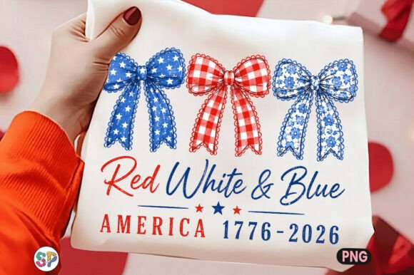 Patriotic Coquette Style: Red White Blue 1776 Design Assets
