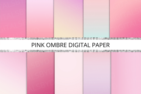 Pink Ombre Digital Paper: A Modern Design Essential