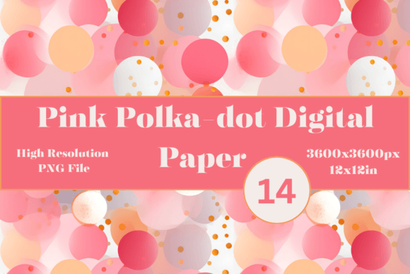 Pink Polka-dot Digital Paper: A Fresh Take on Playful Design
