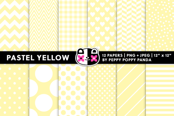 Seamless Pastel Yellow Digital Papers: A Designer's Go-To Asset