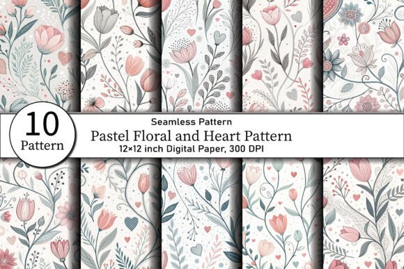 Softening Your Visuals with Pastel Floral and Heart Patterns