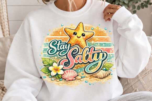 Stay Salty PNG: Your Summer Starfish Design Asset