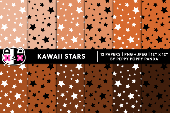Unwrapping the Charm of Brown Kawaii Seamless Stars Paper